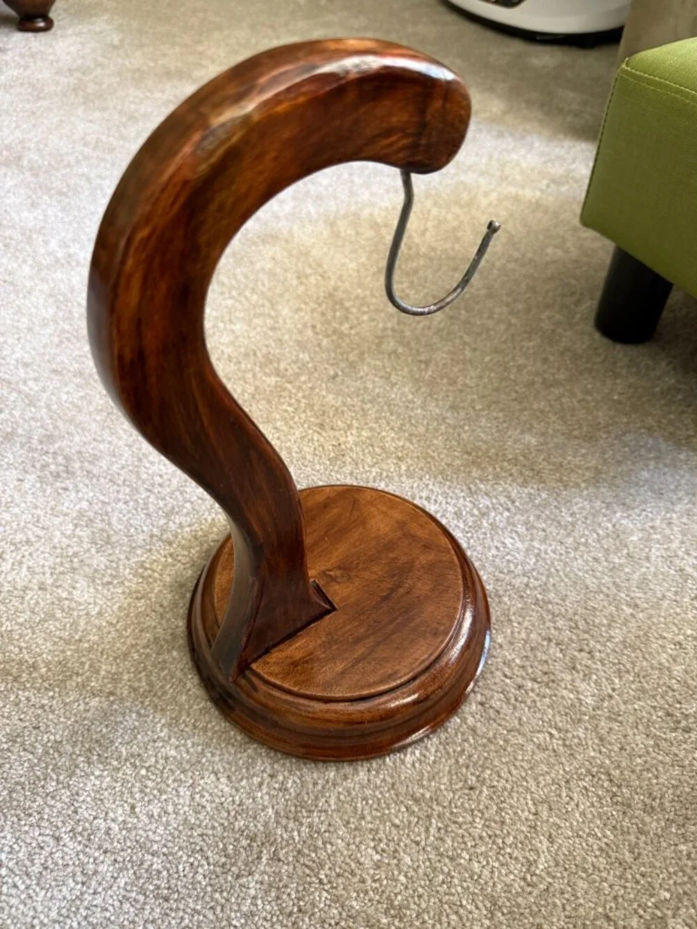 Handcrafted Acacia Wood Banana Holder Stand Rustic Farmhouse Banana Hanger